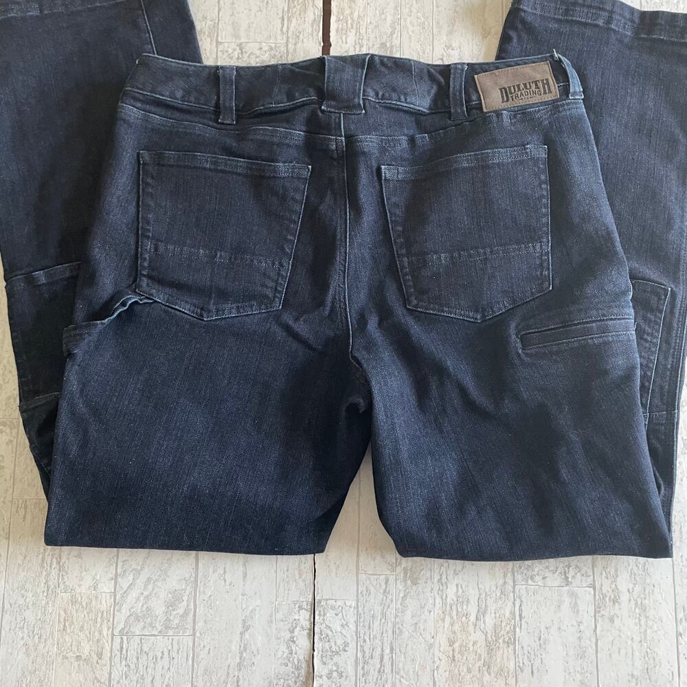 Duluth Trading Jeans Cargo Womens 12 Curvesetter Double Knee Work - Picture 3 of 10